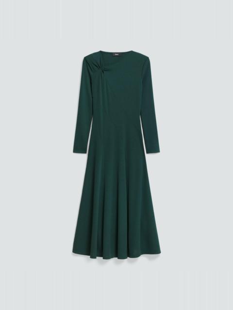 Twist Neck Dress in Crepe Jersey