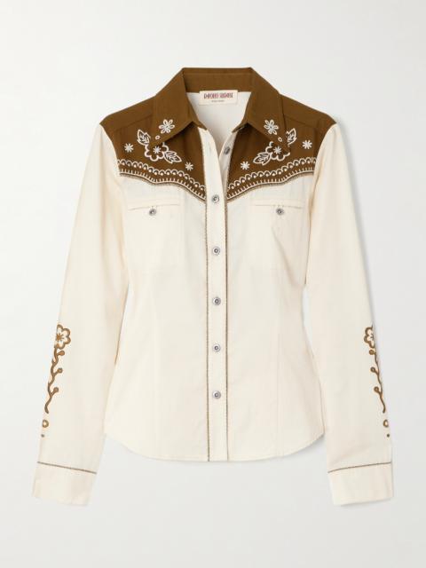 Rodeo Embroidered Cotton-drill Shirt