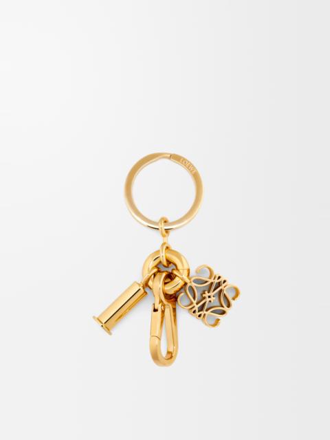 Anagram keyring in brass