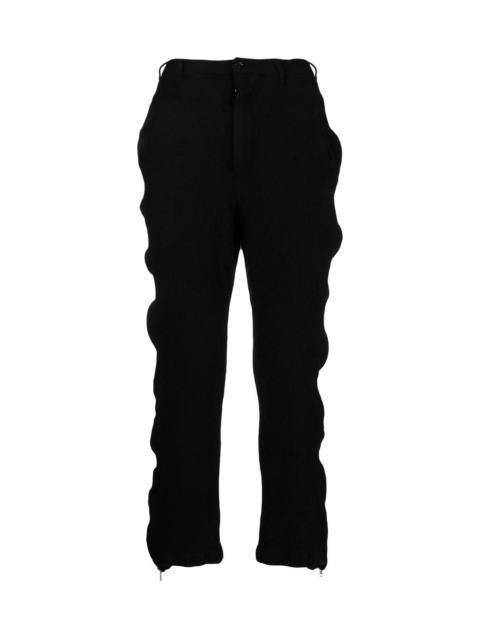 ZIPPER-TRIM TROUSERS