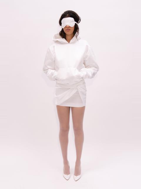 WRAPPED SATIN MINI SKIRT