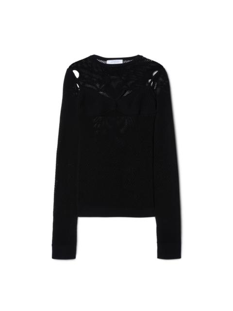 Net Arrow Bralette L/s Top