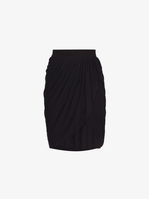 pleated Jersey mini skirt