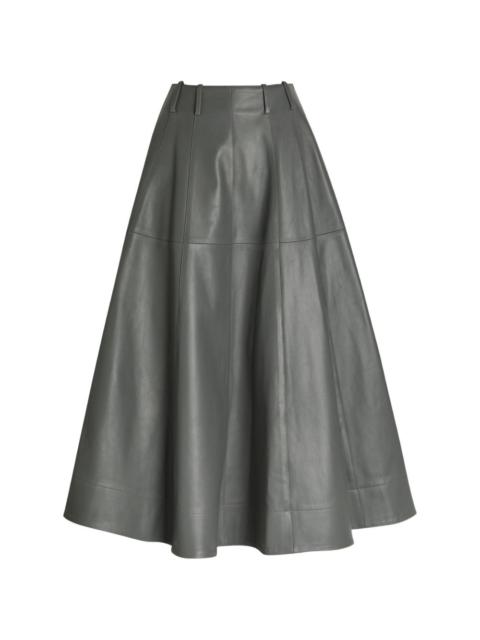 Fiamma panelled A-line midi skirt