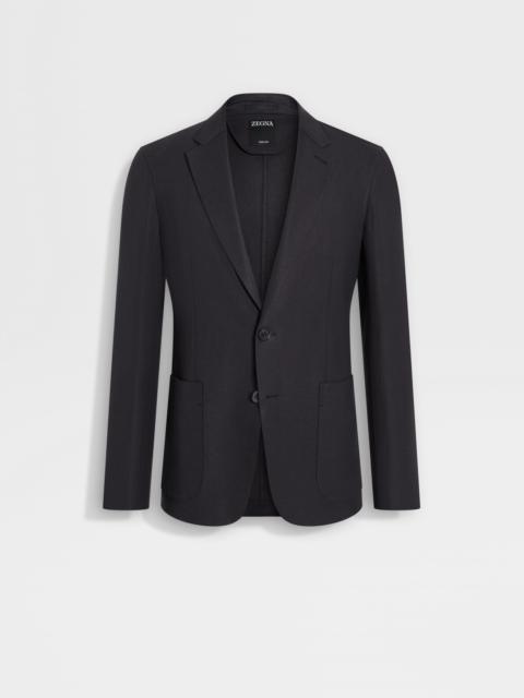 NAVY BLUE OASI LINO SHIRT JACKET