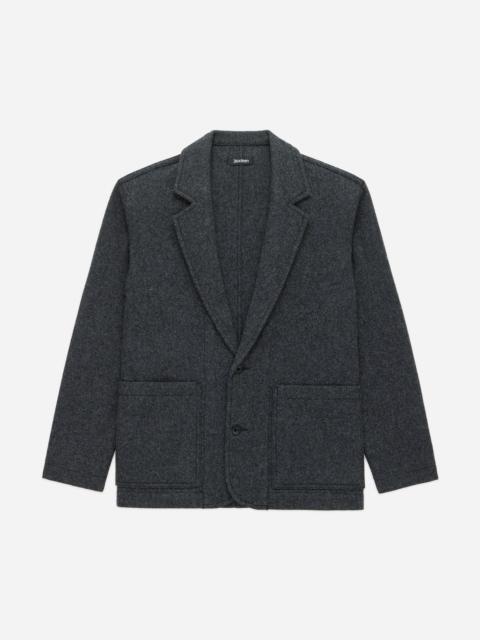 Work Blazer - Grey Melton Wool