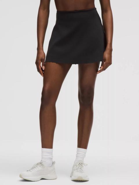 Scallop-Hem High-Rise Tennis Skirt