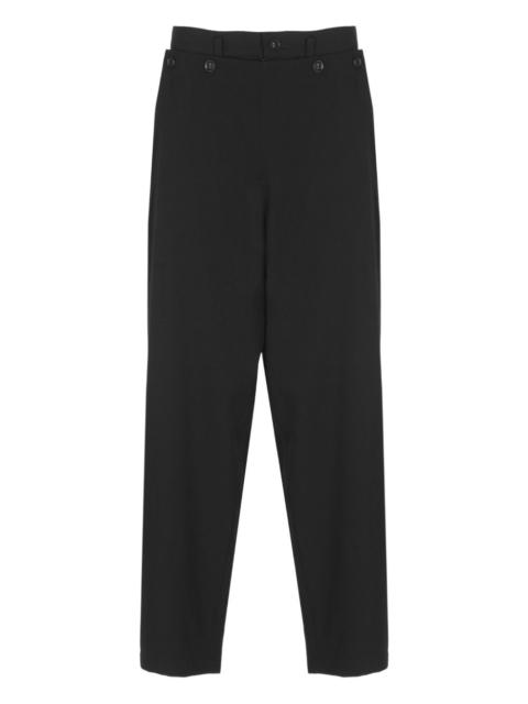 button-fastening slit-pocket trousers