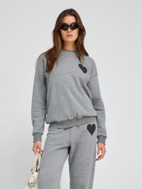 HEATHER GREY HEART SWEATSHIRT