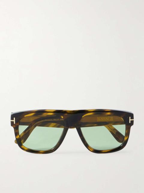 Icon Square-Frame Tortoiseshell Acetate Sunglasses