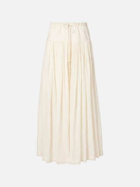Cotton muslin maxi skirt