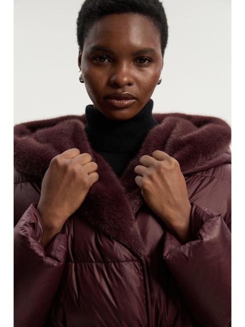 Premium Faux Fur Lined Padded Hooded Belted Midi Coat