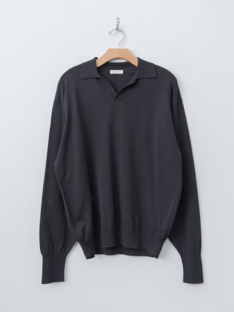 Cotton Knit Skipper Shirt - Dark Navy