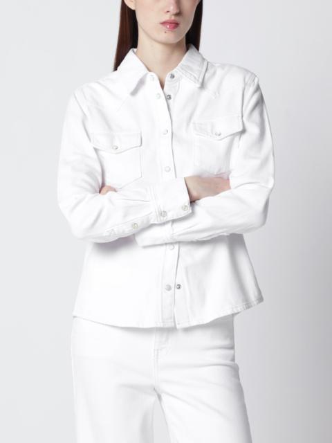 White rigid denim shirt