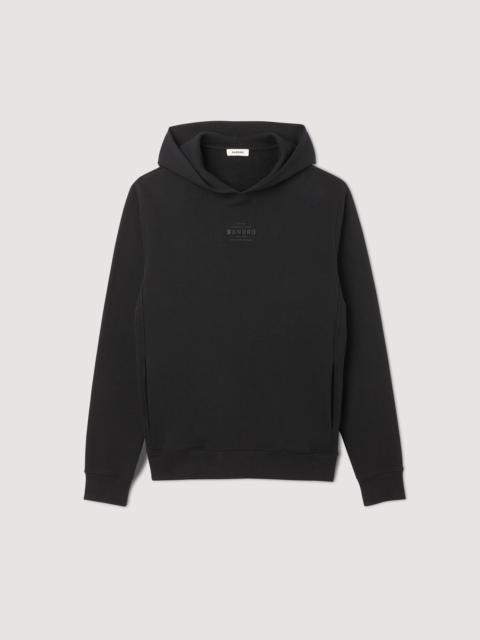 HOODED SWEATSHIRT WITH RUBBER LOGO