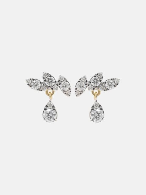 Muse Drop 10kt gold earrings with diamonds