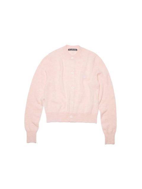 Acne Studios Wool Crewneck Cardigan Faded pink melange