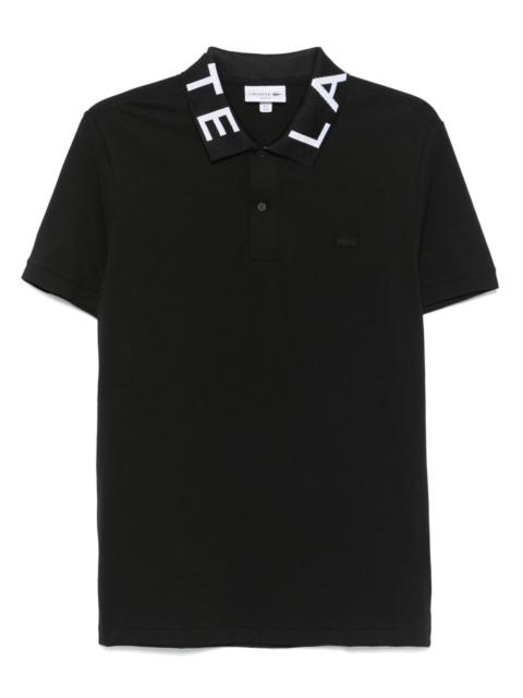 logo-jacquard polo shirt