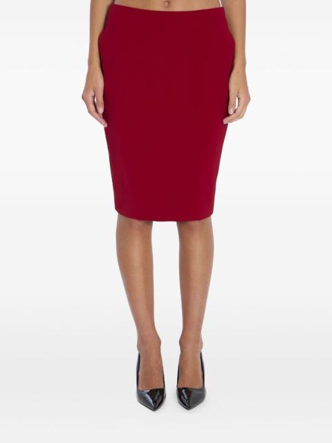 straight-hem pencil skirt