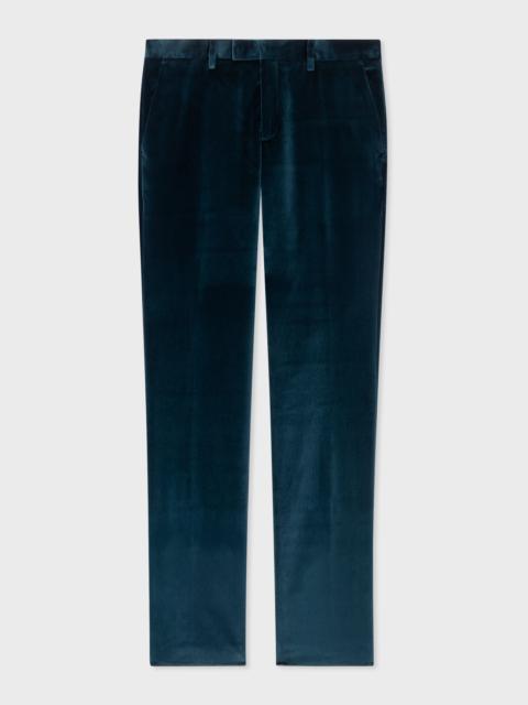 Navy Velvet Trousers