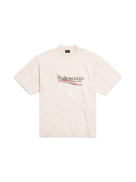 Political Stencil T-shirt Medium Fit in Off White/black