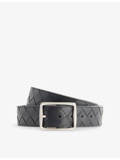 Reversible Intrecciato Leather Belt