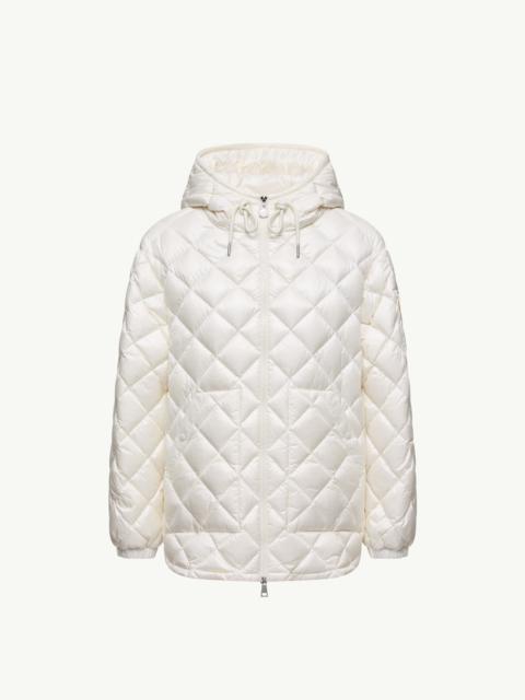 Diamond-Quilted Hooded Short Down Jacket