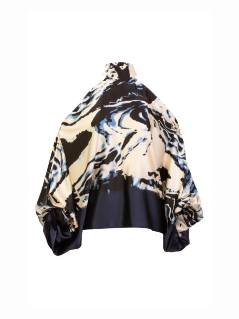 Safira Asymmetric Silk Top multi