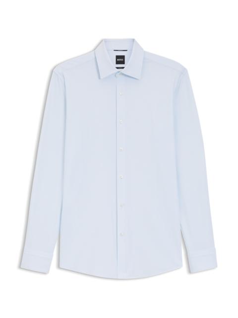 SLIM-FIT SHIRT IN ITALIAN PERFORMANCE-STRETCH JERSEY