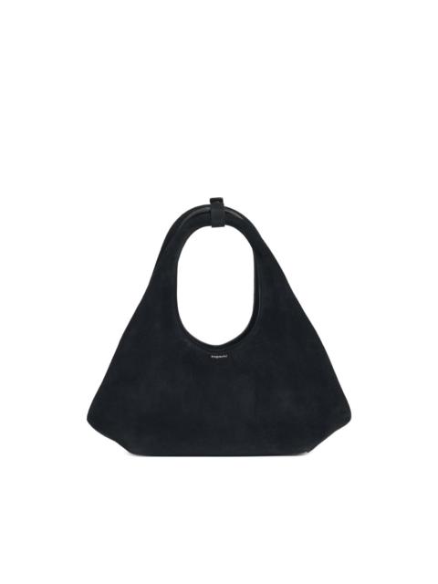 mini Folded leather tote bag