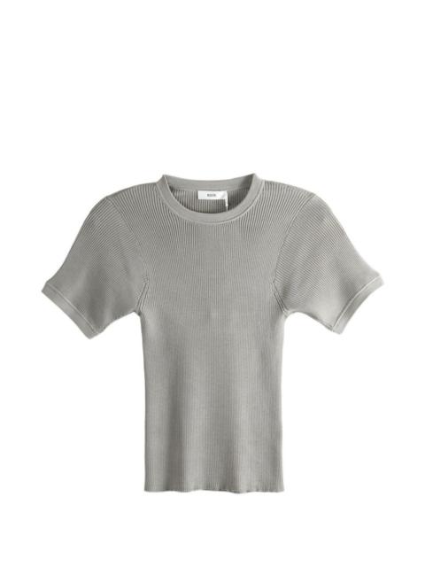 ribbed knit T-shirt