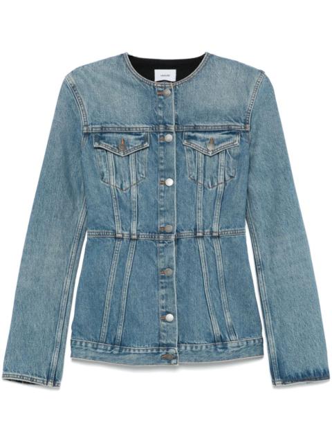 cinched denim jacket