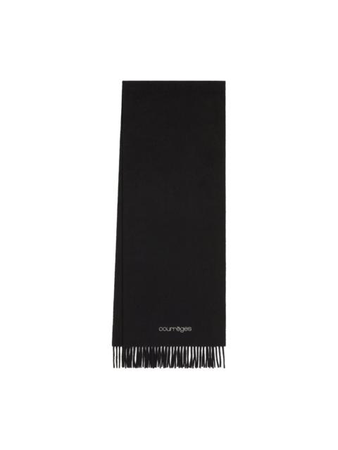 fringed embroidered scarf