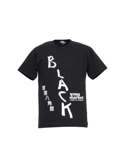 CDG Black Market Harajuku Logo T-Shirt Black