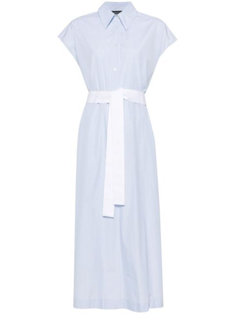 striped poplin shirt dress