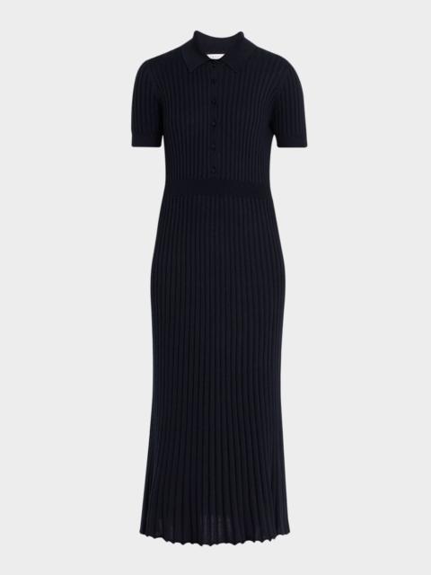 Amor Polo Ribbed Cashmere Dress