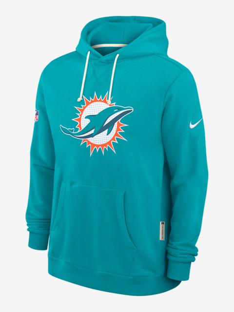 Miami Dolphins Initial Home Sideline Men's Nike Dri-FIT NFL Pullover Hoodie