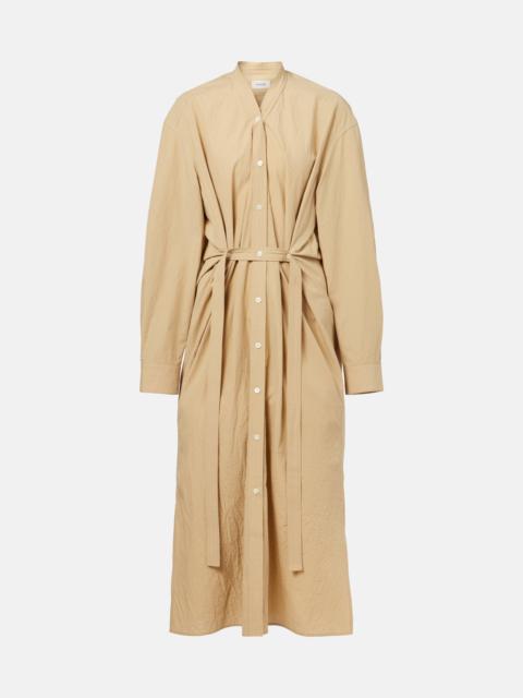 Belted cotton shirt dress
