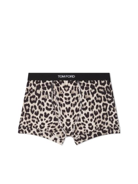 SNOW LEOPARD COTTON BOXER BRIEFS