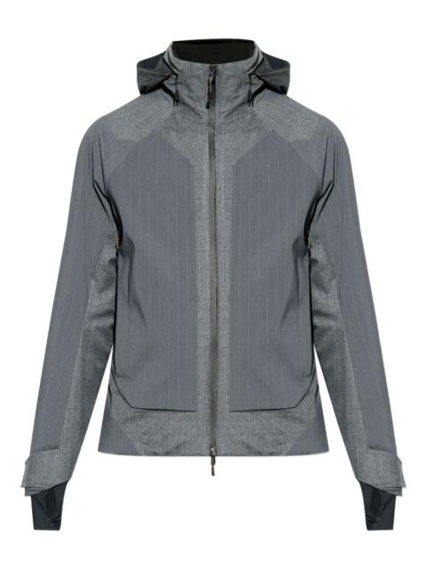 hooded striped jacket