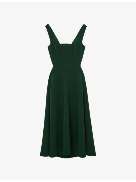 Dina Cut-Out Woven Midi Dress