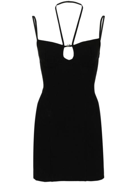 cut-out jersey mini dress