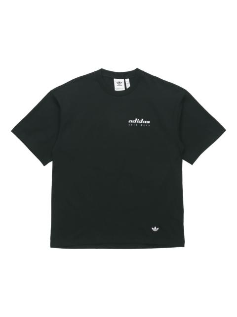 adidas originals MENS TGP SS Back Printed Sports Short Sleeve Black HA4747