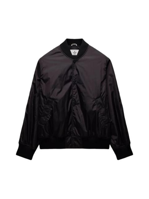Econyl Satin Nylon Stadium Jacket Black