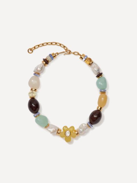 Gold-Plated Mistflower Bead Necklace