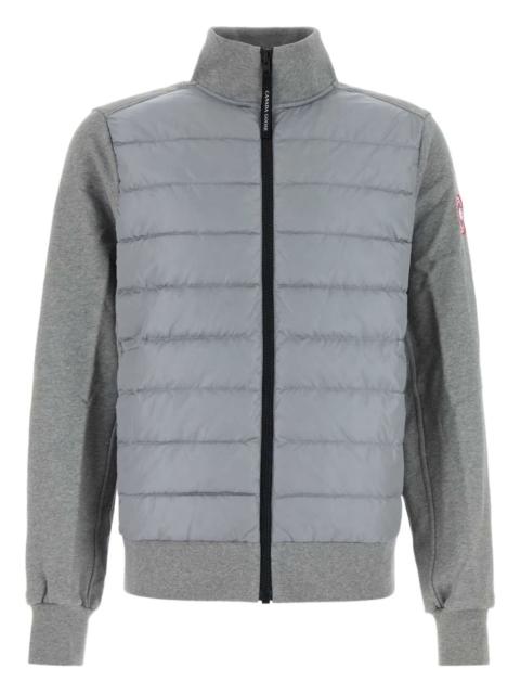 quilted-panel full-zip jacket