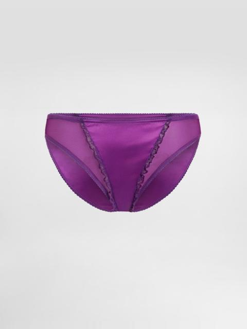 Satin and lace briefs