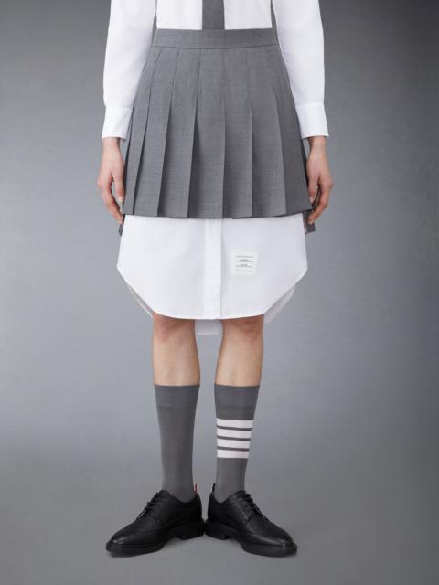 step-hem pleated skirt