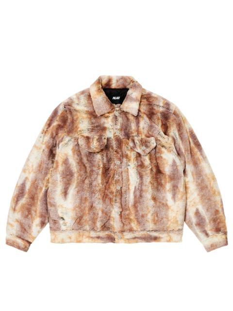 FURRY TRUCKER JACKET BROWN