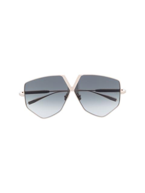 geometric-frame tinted sunglasses